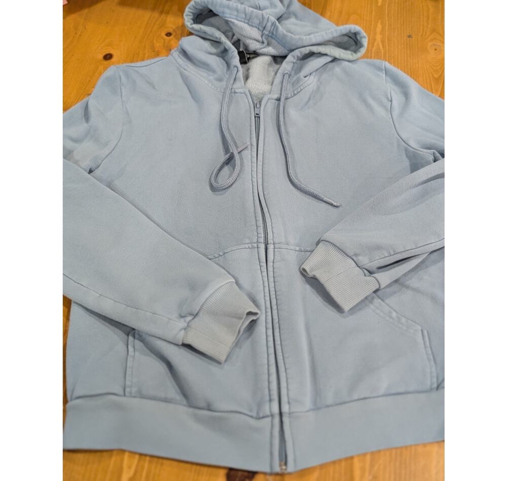 Eddie Bauer Zip Up Medium Weight Hoodie, Baby Blue, Women's Small, EGU